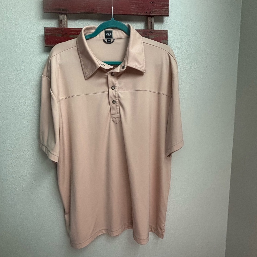 QED‎ London Tan Polo Shirt Short-Sleeved Casual